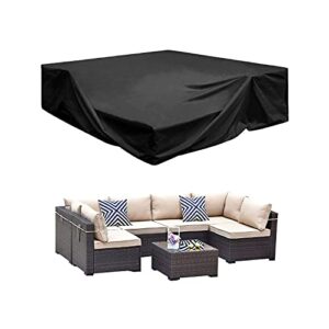 patio furniture sectional set covers large waterproof outdoor furniture set covers loveseat set covers rectangle heavy duty 90″ l x 64″ w black