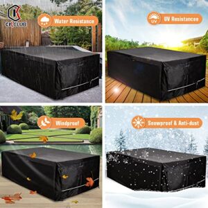 Patio Furniture Sectional Set Covers Large Waterproof Outdoor Furniture Set Covers Loveseat Set Covers Rectangle Heavy Duty 90" L x 64" W Black