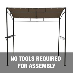 Bliss Hammocks Bliss Outdoors BCA-100 85in BBQ Grill Gazebo Canopy w/Serving Shelf, Steel Construction, Weather-Resistant, Sun-Shade, Bronze