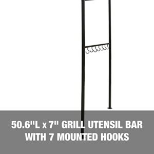 Bliss Hammocks Bliss Outdoors BCA-100 85in BBQ Grill Gazebo Canopy w/Serving Shelf, Steel Construction, Weather-Resistant, Sun-Shade, Bronze