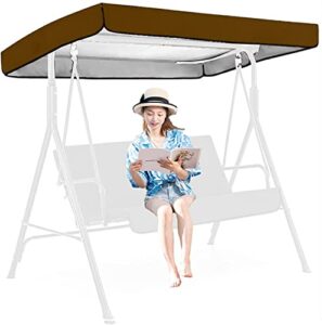 bturyt swing canopy replacement cover, waterproof 2/3 seater patio swing canopy cover,sun shade replacement canopy top cover-(top cover only)