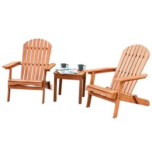 jingtao hgfdykj 3 pieces adirondack chair outdoor patio furniture set with wood table, premium hdpe all-weather poly lumber folding adirondack chair for backyard, lawn, poolside, garden