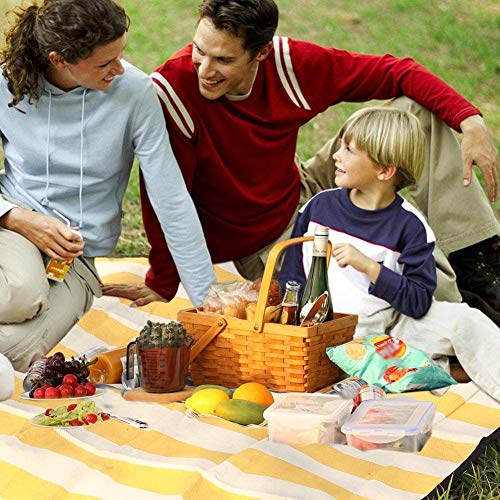 Outdoor Picnic Blankets Waterproof Foldable Large, Sandproof Padding Portable for Family, Friends, Kids, Picnic Mat Machine Washable for Outdoor Camping Party, Wet Grass, Beach Park Hiking, Playground