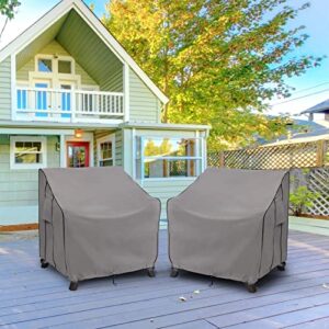 KylinLucky Patio Adirondack Chair Covers, Heavy Duty Patio Chair Cover, Waterproof Outdoor Lawn Patio Furniture Covers 2 Pack Fits Up to 32" W x 37" D x36 H inches