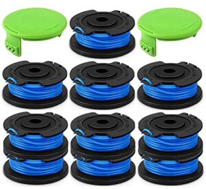29252 weed eater spool for greenworks weed eater string replacement spool, 0.065″-16ft trimmer line replacement spool for greenworks weed wacker string trimmer 24v 40v (10 spool+2 cap)