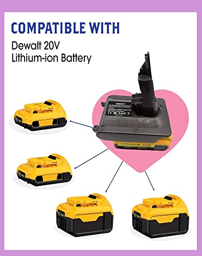 MAKBOS for Dyson V7V8 Battery Replacement,V7V8 Battery Adapter for Dewalt 20V 60V Battery Converted for Dyson V7V8 Battery,for Dyson V7V8 Motorhead V7V8 Trigger