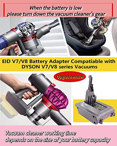 MAKBOS for Dyson V7V8 Battery Replacement,V7V8 Battery Adapter for Dewalt 20V 60V Battery Converted for Dyson V7V8 Battery,for Dyson V7V8 Motorhead V7V8 Trigger