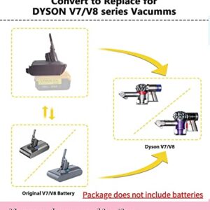 MAKBOS for Dyson V7V8 Battery Replacement,V7V8 Battery Adapter for Dewalt 20V 60V Battery Converted for Dyson V7V8 Battery,for Dyson V7V8 Motorhead V7V8 Trigger