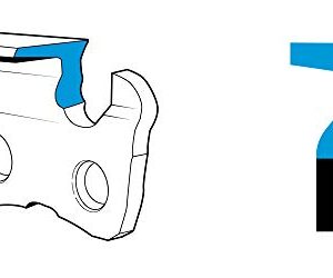 Oregon D76 AdvanceCut Replacement Chainsaw Chain for 22" Guide Bars, 76 Drive Links, Pitch: 3/8" Low Kickback, .050" Gauge (D76), Fits Poulan