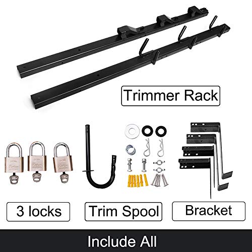 Hodenn 3 Place Trimmer Rack Fit for Enclosed Trailers Racks