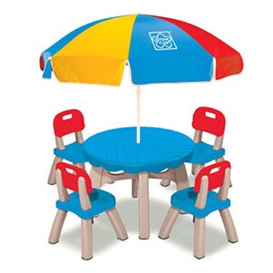 grow’n up patio set with 4 chairs and umbrella