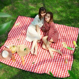 gcup machine washable extra large picnic, 80”x80” extra large thick 3-layers, sandproof waterproof foldable oversized xl outdoor mat, for camping, park, travel, grass