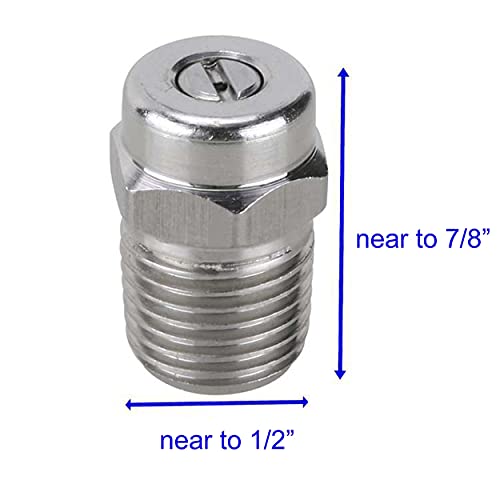 M MINGLE Universal Replacement Nozzle, Pressure Washer Water Broom, Surface Cleaner, 25 Degree, Orifice 1.5, 1/4 Inch NPT Male Fitting, 4000PSI