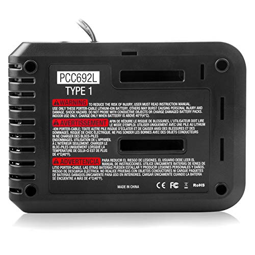 20V MAX Lithium Battery Charger for Porter Cable PCC685L PCC685LP PCC680L PCC692L PCC691L and Black Decker 20V Battery LBXR20 LBX4020