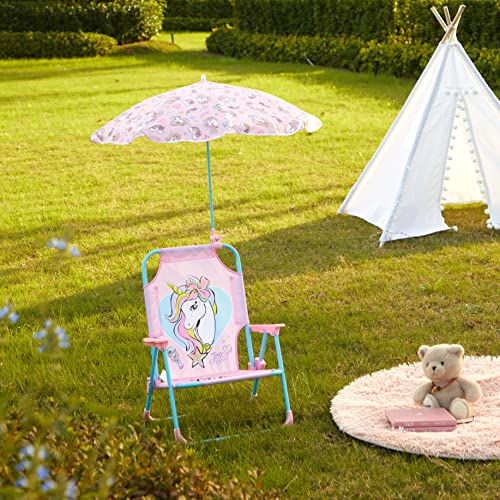 Idea Nuova Kids Outdoor Beach Chair with Umbrella, JoJo Siwa