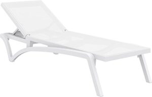 compamia pacific sling chaise lounge in white (set of 2)