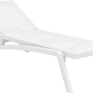 compamia pacific sling chaise lounge in white (set of 2)