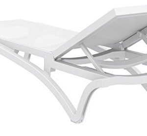 compamia pacific sling chaise lounge in white (set of 2)