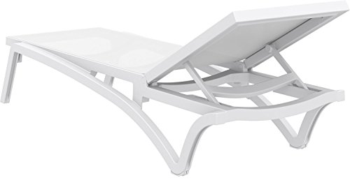 compamia pacific sling chaise lounge in white (set of 2)