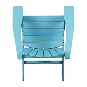 Classic Outdoor Adirondack Chair for Garden Porch Patio Deck Backyard, Weather Resistant Accent Furniture, Blue