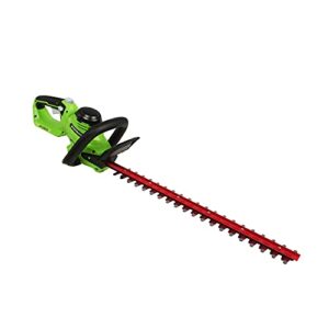 greenworks 24v 22″ cordless laser cut hedge trimmer, tool only