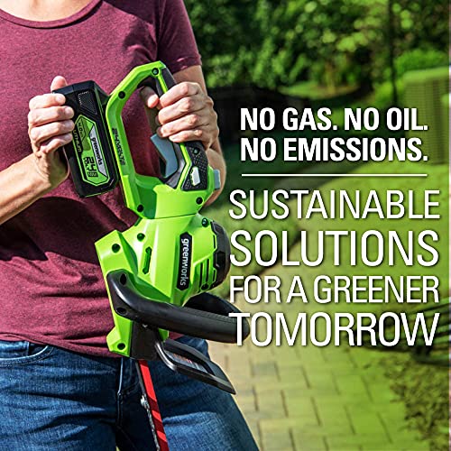 Greenworks 24V 22" Cordless Laser Cut Hedge Trimmer, Tool Only