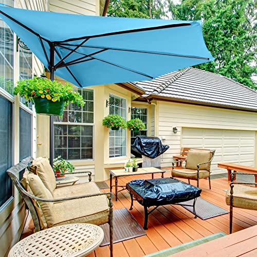 ABCCANOPY Patio Half Umbrellas 11FT (Turquoise)