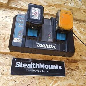 StealthMounts Makita Charger Mount | Charger Holder for Makita Charger Wall Mount - 2 Pack (Double Charger)