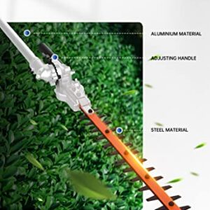 SUNSEEKER 16" Hedge Trimmer Attachment Universal, Dual Action Articulating,Heavy Duty Steel Material, 12 Angle Positon