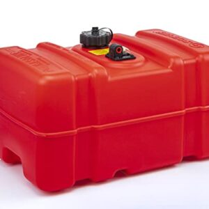 Scepter 08668 Rectangular 12 Gallon Marine Fuel Tank For Outboard Engine Boats, 23" x 14" x 14", Red