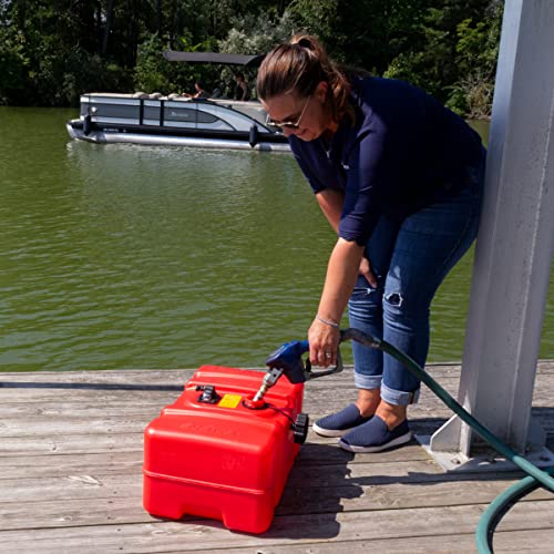 Scepter 08668 Rectangular 12 Gallon Marine Fuel Tank For Outboard Engine Boats, 23" x 14" x 14", Red