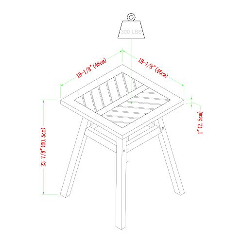 Walker Edison AZOWVINRCDB-3 Antigua Modern 3 Piece Chevron Solid Acacia Wood Outdoor Rocking Chair Set, Dark Brown