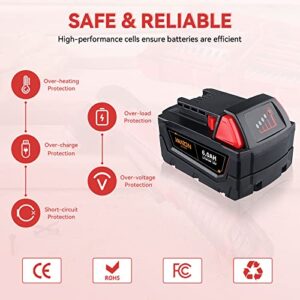 VANON High Output 18V 6.0Ah M-18 Battery Replacement for Milwaukee M 18 Battery Lithium ion 48-11-1850 48-11-1862 48-11-1840 48-11-1828 48-11-1815