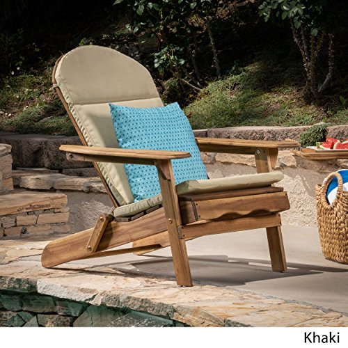 Christopher Knight Home Reed Outdoor Water-Resistant Adirondack Chair Cushion, Khaki, 1 Count (Pack of 1)