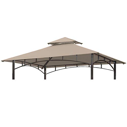 Eurmax USA High Performance Grill Gazebo Canopy Replacement Cover 5x8 BBQ Gazebo Shelter Top（Beige）