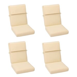 aoodor patio high back chair cushion olefin fabric slipcover sponge foam 46 x 21 x 4 inch, set of 4 (only cushions)