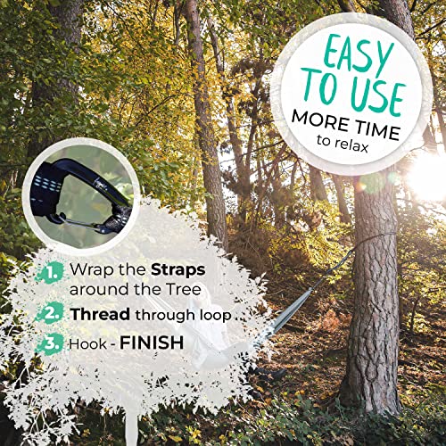 Hammock Tree Straps | Hammock Straps for Trees | Hammock Accessories for Camping | Hammock Hanging Kit | Tree Straps for Hammock Heavy Duty | Hammock Tree Hanging Kit