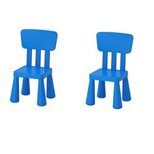 ikea mammut kids indoor/outdoor children’s chair, blue color – 2 pack