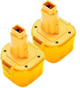 vanon [upgrade to 4800ah 9.6v dw9062 ni-mh replace for dewalt 9.6volt battery dw9061 dw926 dc750ka dw955k dw955 dw926k-2 dw926k dw902 dw050 de9062 de9061 de9036 dw955k-2 dw050k(2pack,yellow)