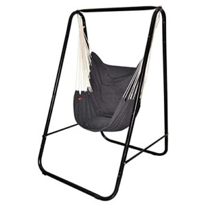 Hammock Chair with Stand - wuyule Heavy Duty Hammock Chair Stand with Hanging Swing Chair, Max Load 330Lbs, Indoor Outdoor Swing Stand Suitable for Room, Yard