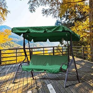 LMMDDP Outdoor Swing Canopy Replacement Waterproof Dustproof Porch Top Cover Seats Furniture for Home Garden Supplies Green