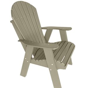 Phat Tommy Outdoor Campfire Chairs - Poly Adirondack Fire Pit Chairs - Recycled Poly Furniture for Your Patio, Deck, Cabin, Weatherwood