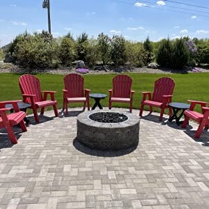 Phat Tommy Outdoor Campfire Chairs - Poly Adirondack Fire Pit Chairs - Recycled Poly Furniture for Your Patio, Deck, Cabin, Weatherwood