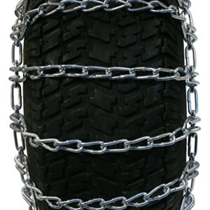 The ROP Shop | Pair of 2 Link Tire Chains 20x8.00x8, 20x8.0x8, 20x8x8 for MTD, Cub Cadet Lawn Mower, Tractor, Rider Traction