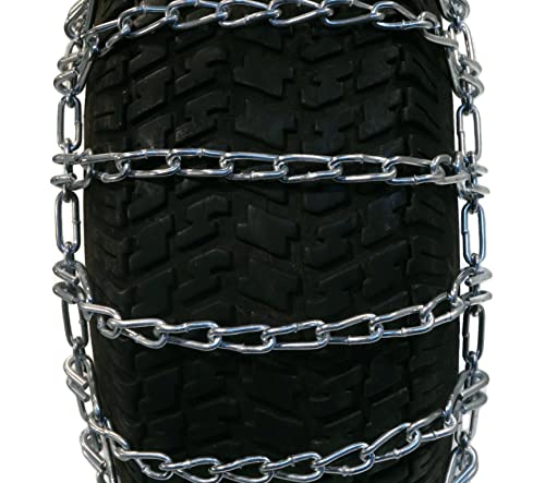 The ROP Shop | Pair of 2 Link Tire Chains 20x8.00x8, 20x8.0x8, 20x8x8 for MTD, Cub Cadet Lawn Mower, Tractor, Rider Traction