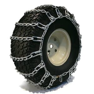 The ROP Shop | Pair of 2 Link Tire Chains 20x8.00x8, 20x8.0x8, 20x8x8 for MTD, Cub Cadet Lawn Mower, Tractor, Rider Traction