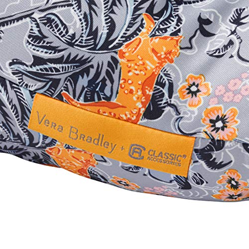 Vera Bradley by Classic Accessories Water-Resistant Patio Bench Cushion, 48 x 18 x 3 Inch, Rain Forest Toile Gray/Gold