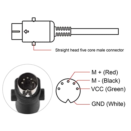 Eujgoov Recliner Chair Switch 2 Button Round Power Recliner Controller 5 Pin 4 Wire Switch Replacement Electric Recliner