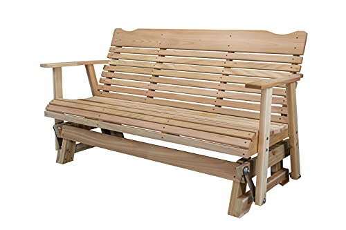 Kilmer Creek 5 Foot Natural Cedar Porch Glider, Amish Crafted