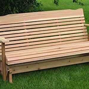 Kilmer Creek 5 Foot Natural Cedar Porch Glider, Amish Crafted